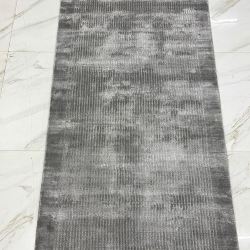 Charcoal Grey Handwoven Runner Rug