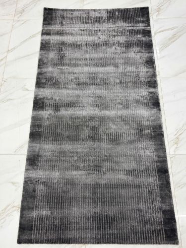 Dark Grey Handwoven Runner Rug