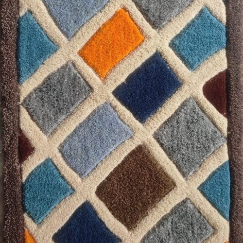 Handmade Wool Geometric Pattern Rug