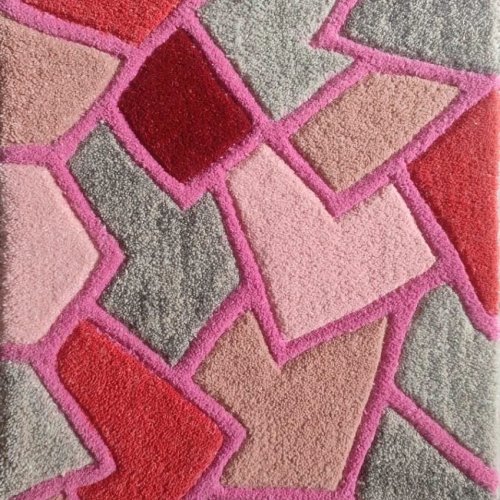 Handwoven Wool Geometric Pattern Rug