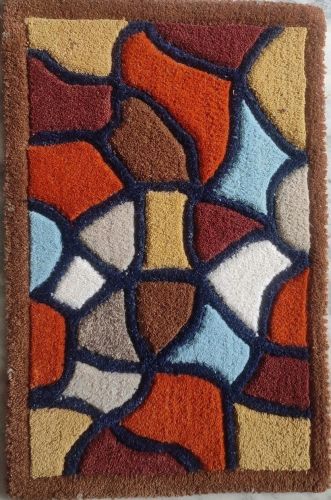 Modern Wool Geometric Pattern Handmade Rug