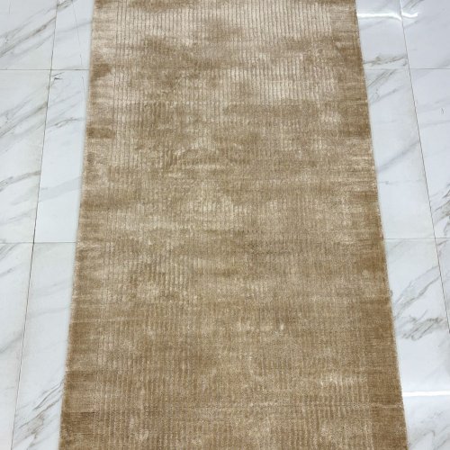 Sand Beige Handwoven Runner Rug