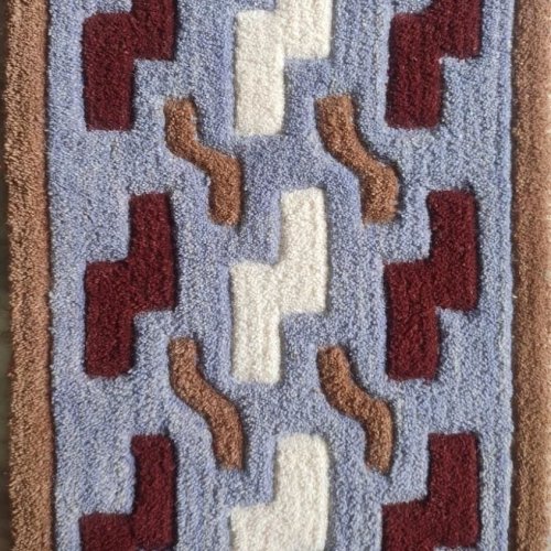 Soft Wool Geometric Pattern Floor Rug