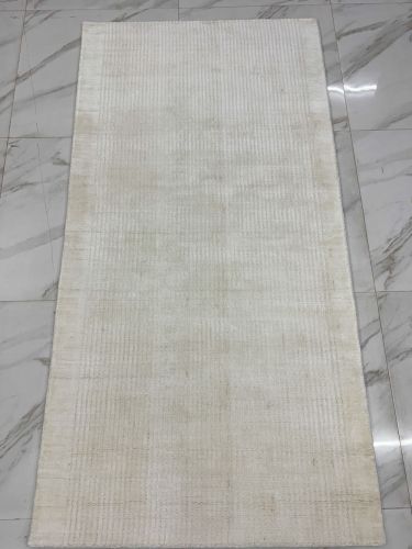 White Handwoven Runner Rug