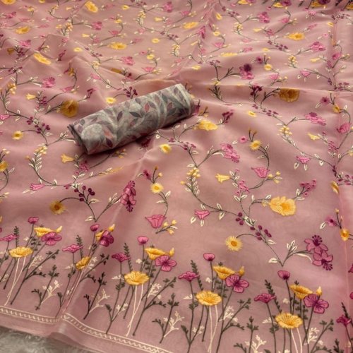 Banarasi Semi Pure Kora Organza Silk Saree