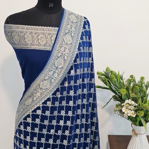 Pure Banarasi Khaddi Georgette Silk Saree