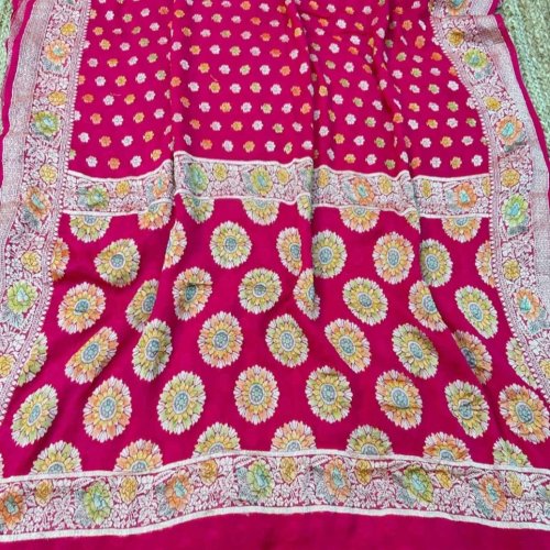 Pure Banarasi Chiffon Silk Saree