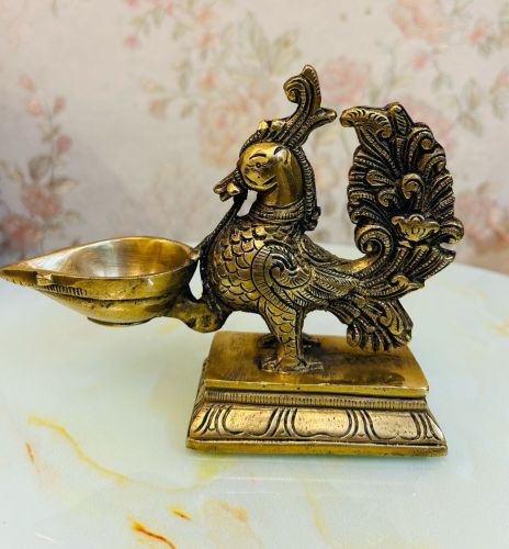Traditional Brass Peacock Diya