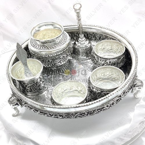Silver Pooja Thali