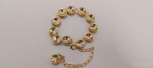 Crystal Stone Link Adjustable Bracelet