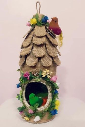 Handcrafted Jute Hanging Bird House