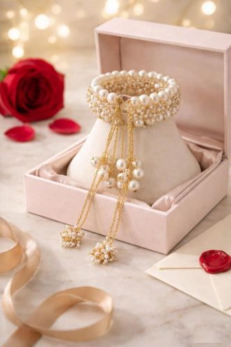 Pearl Bridal Adjustable Chain Bracelet