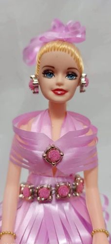 Pink Ribbon Dress Decorative Doll