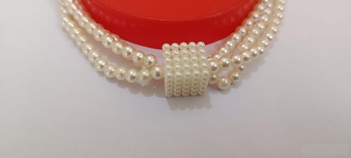 Triple Layer Pearl Designer Choker Necklace