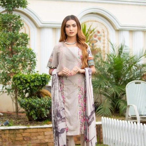 Ladies Pearl Bloom Premium Kurti Palazzo Dupatta Set
