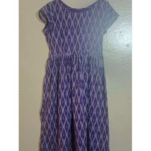 Purple Long Printed Ladies Frock