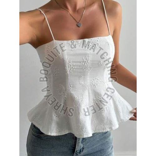 White Cotton Ladies Top
