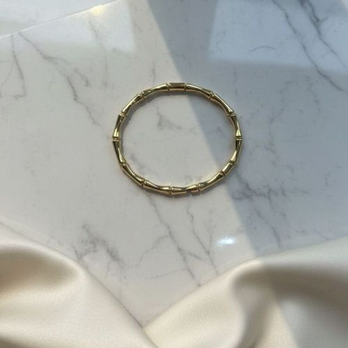 Gold Plated Bamboo Style Bracelet for Women