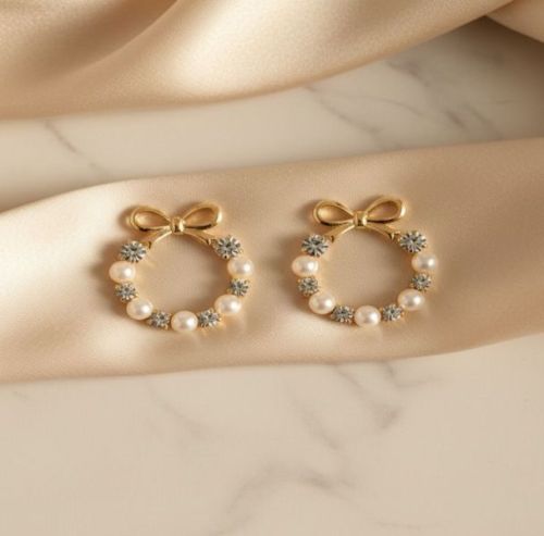 Gold Plated Pearl Earrings for Women