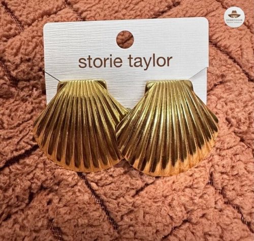 Gold Plated Seashell Stud Earring