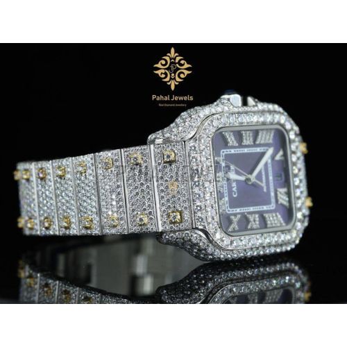 Hip Hop Iced Out Moissanite Diamond Watch