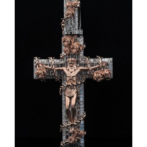 S925 Jesus Christ Rose Gold Plated Pendant