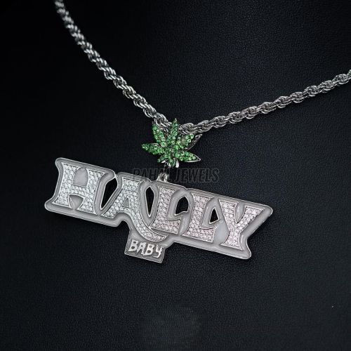 Silver Toned Hip Hop Pendant