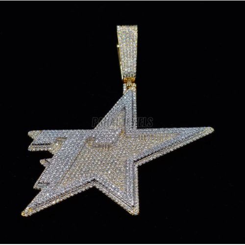 Star Shape Iced Out Diamond Pendant