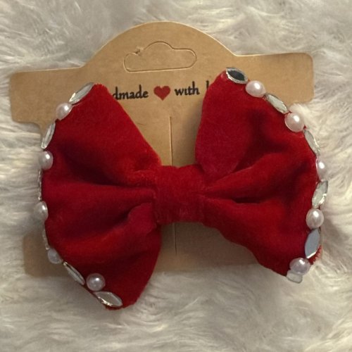 Red Bow Clip
