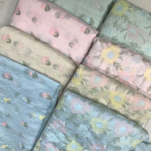 Designer Multicolor Floral Print Fabric