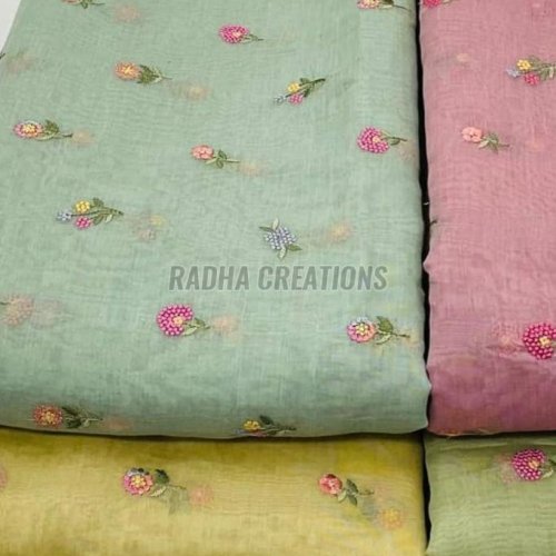 Pastel Multicolor Floral Buti Embroidery Fabric