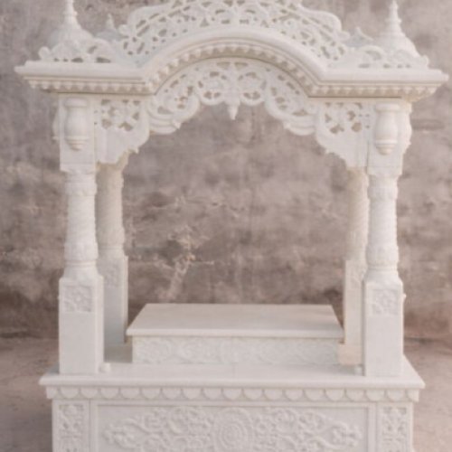 Traditional Small Indoor White Marble Temple