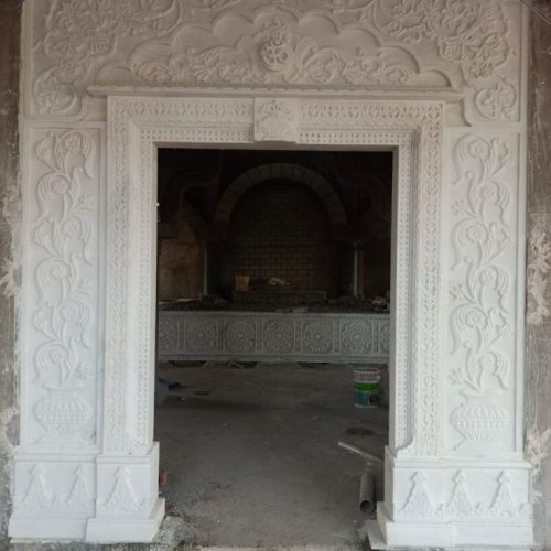 White Marble Entry Gate