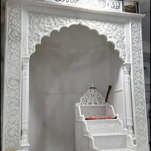 Makrana White Marble Masjid Qibla