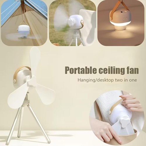Portable Ceiling Fans with LED Lighting