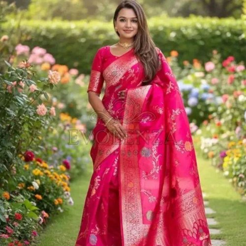 Pink Meenakari Royale Banarasi Silk Saree