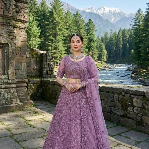 Purple Embroidered Bridal Lehenga Choli Purple Embroidered Bridal Lehenga Choli