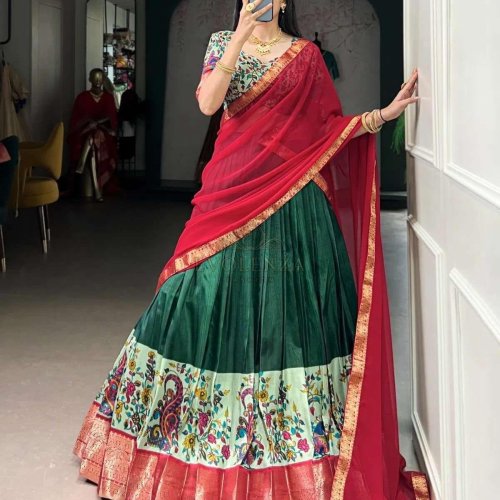 Silk Printed Lehenga Choli Silk Printed Lehenga Choli