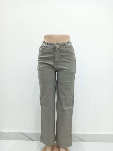 Ladies Sage Grey Classic Straight Cut Denim Jeans