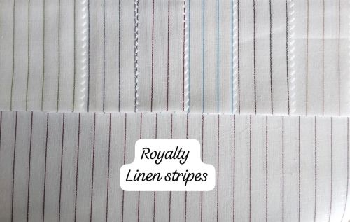 Linen Striped Printed Fabric