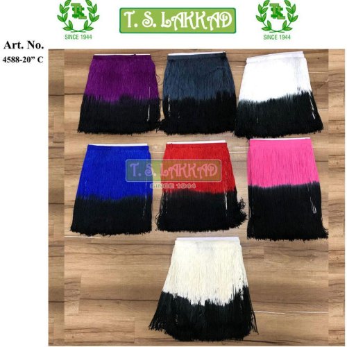 20 Inch Multi Color Ombre Fringe Tassel Trim