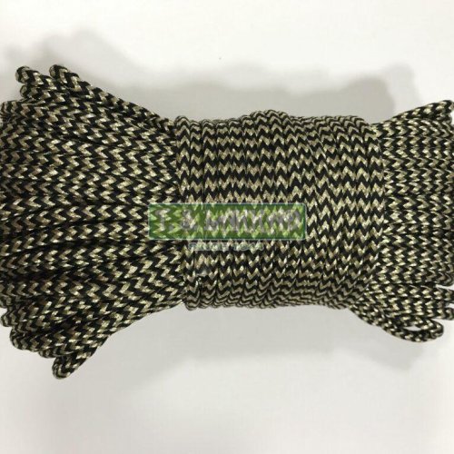 Black &AMP; Golden Zigzag Braided Polyester Cord Rope