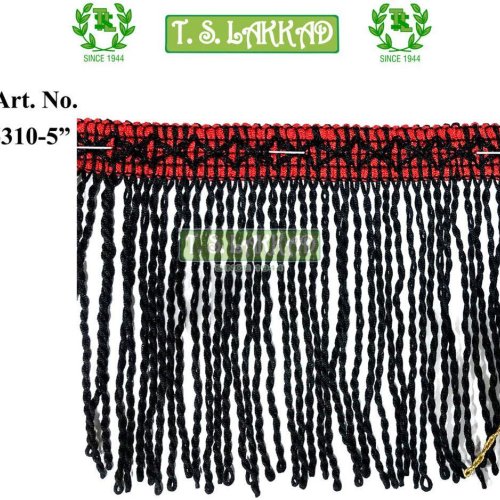 Black &AMP; Red Fringe Lace Trim