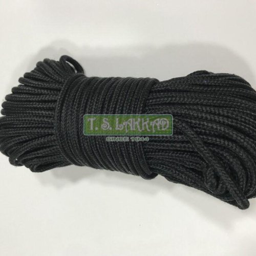 Black Braided Polyester Cord Rope