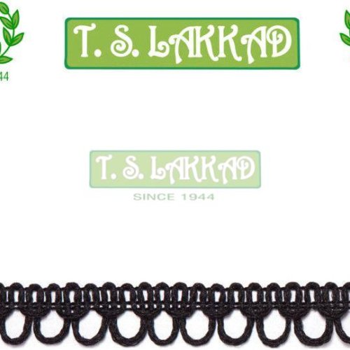 Black Loop Crochet Decorative Border Lace Trim