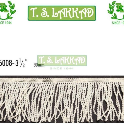 Cream Long Fringe Lace Trim