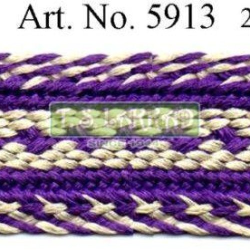 Diamond Weave Contrast Pattern Lace Trim