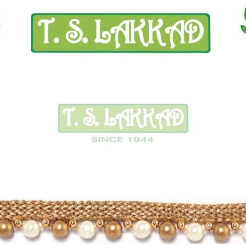 Dual Pearl Beaded Border Designer Lace Trim