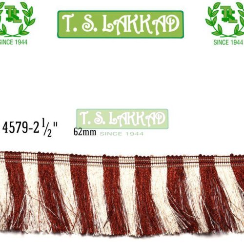 Dual Tone Brush Fringe Lace Trim