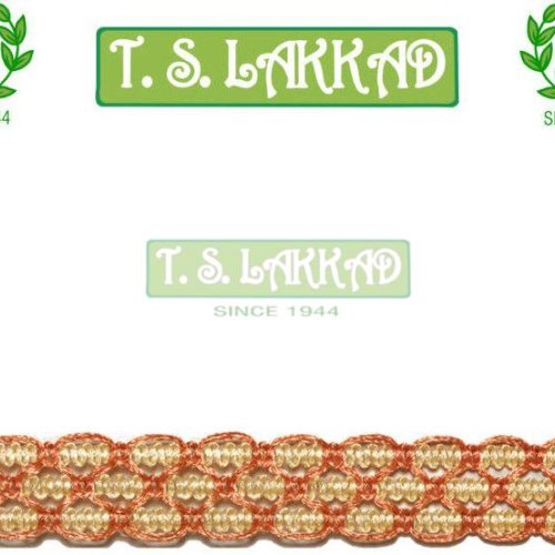 Dual Tone Oval Chain Decorative Lace Trim